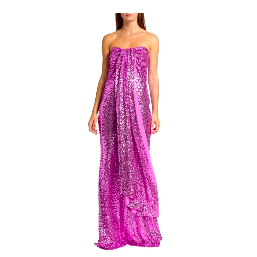 Badgley Mischka pink dress